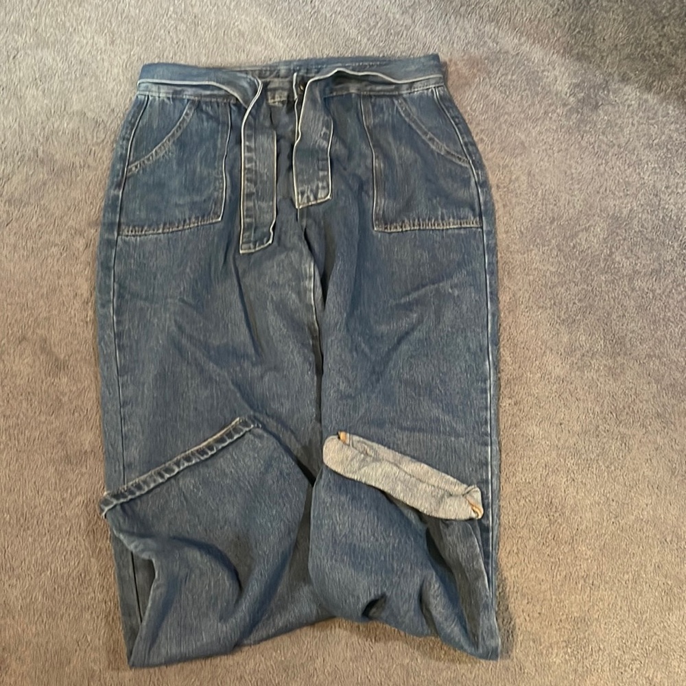 Tie Waist Slant Pocket